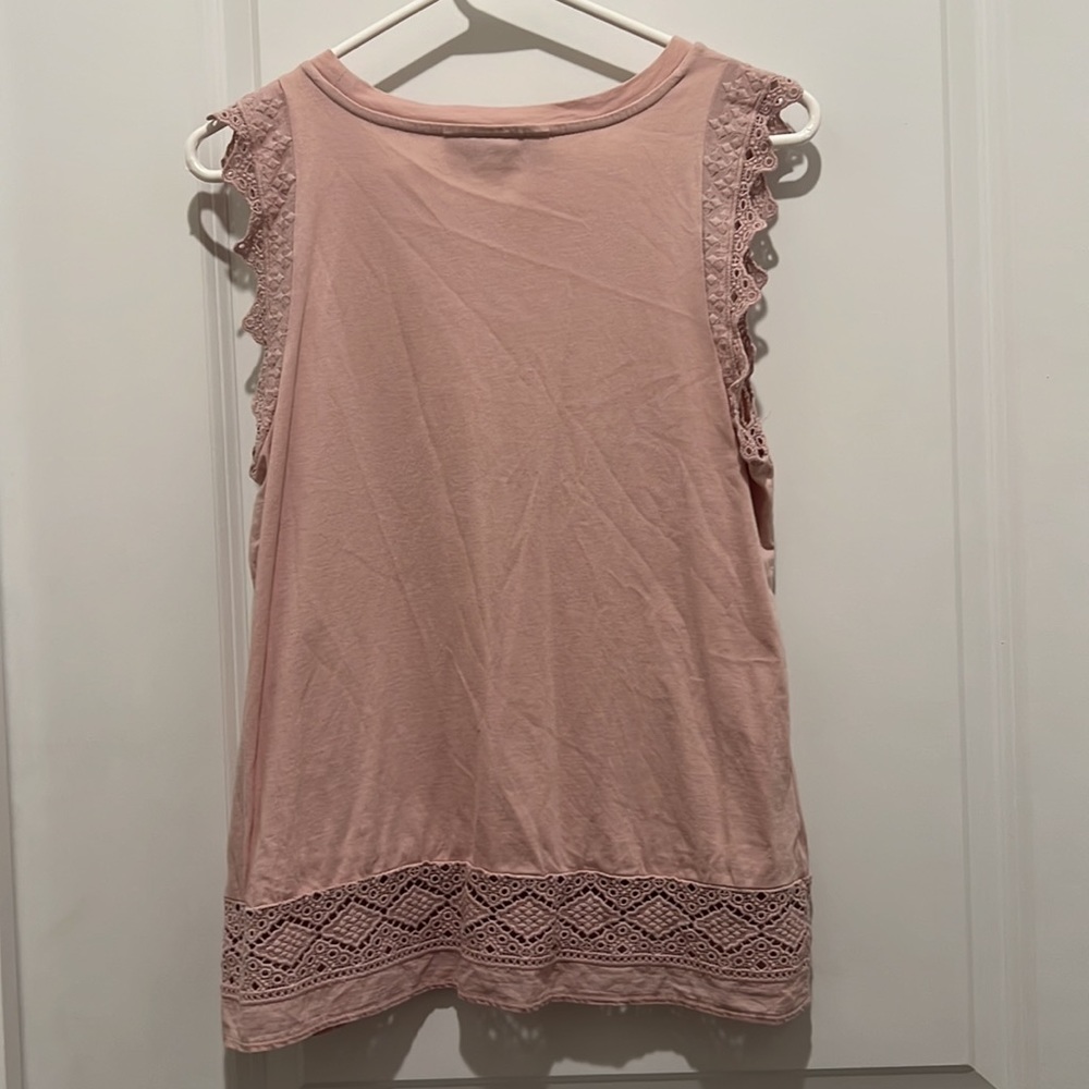 Ann Taylor Loft Sleeveless Hem Tank Top Women’s Size Petite Medium - Picture 2 of 3
